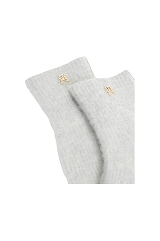 Tommy Hilfiger Th Elevated Chıc Gloves Kadın Gri Atkı Bere Eldiven - Aw0aw19132