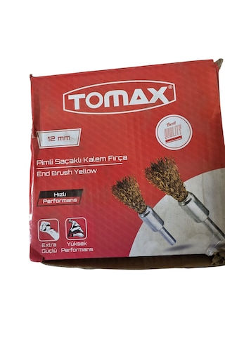 Tomax 12 Mm Pimli Saçaklı Kalem Fırça 25 Adet