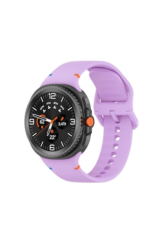 Samsung Uyumlu Galaxy Watch 8 40mm 44mm Classic 46mm Kordon Spor Silikon Band İprenkli