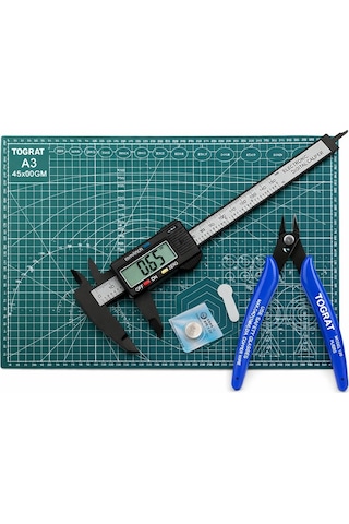A3 Kesme Matı Dijital Kumpas Yan Keski Seti - Hobi Elektronik Seti