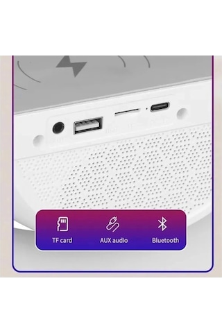 Tepe Işıklı Led Kablosuz Masaüstü Hoparlörü Şarj Standı G Şekil Müzik Makinesi Wireless
