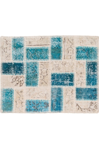 Patchwork El Dokuma Anadolu Halısı (431185141) Açık Mavi