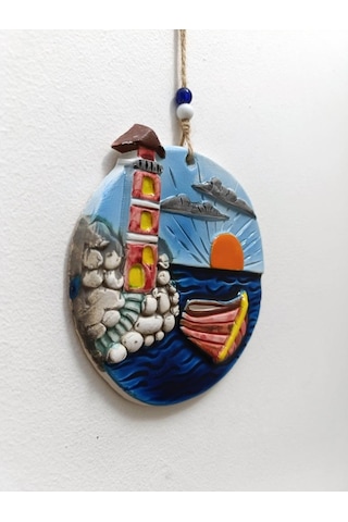 Seramik Deniz Temalı Dekoratif El İşi Duvar Süsü