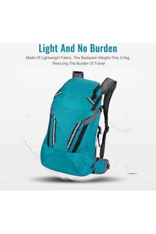 Didadodo Hafif Katlanabilir Su Geçirmez Sırt Çantası - Yürüyüş, Seyahat Ve Kamp İçin Pratik Mavi Renkli Mavi