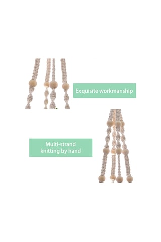 Yifomall El Yapımı 4'lü Makrome Bitki Askısı Seti - Farklı Boyutlarda Dekoratif İç/dış Mekan Saksı Askısı