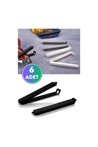 Poşet Klipsi 6 Adet Plastik 10 X 15 Çok Renkli Diğer