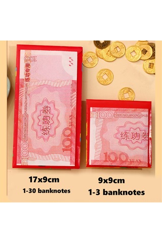 Jeemson 2025 Yılı Yılan Burcu Kırmızı Zarf Seti - Kalın Perlite Kağıt, Isı Baskılı Desenler, 6 Adet - Çok Amaçlı Yeni Yıl, Düğün, Doğum Günü