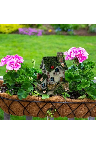 Yeşil Yosun Kulübe Çiçek Saksısı Bitki Bahçe Çim Düz Akrilik Dekoratif Toprak Fişi Sahne Süsleri Çim Dekorasyonu Hediye