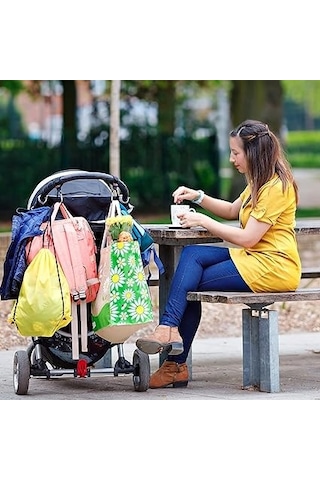 Tarix Puset Kancası Bebek Arabası Askı Aparatı 2'li - Pembe