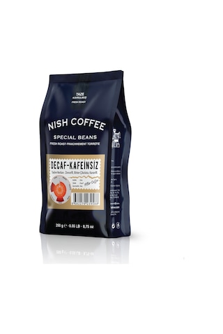 Nish Filtre Kahve Decaf Kafeinsiz 250 Gr Çekirdek Kahve