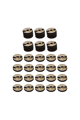 Homyl 50x Ahşap Pom Düğmeleri Ponpon Tutucular, Şapka Için