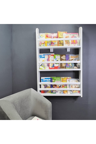 Çocuk Odası Kitaplık Montessori Kitaplık Bebek Odası Kitaplık Beyaz