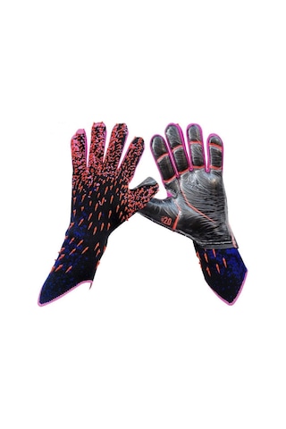 Futbol Kaleci Eldivenleri Kalınlaşmış Nefes Alabilen Futbol Eldivenleri Kaymaz Lateks Eğitim Eldivenleri, Renk Kırmızı