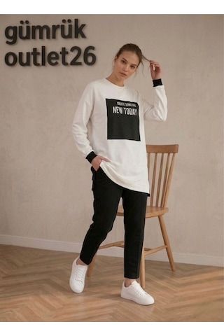 Basicpark Kadın Sweatshırt Beyaz