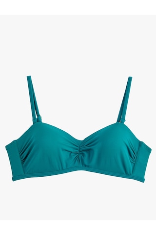 Koton Drapeli Çıkarılabilir Askılı Straplez Bikini Üstü Yeşil 6sak10147mm