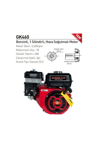 Kama GK460 18 Hp Benzinli İpli Motor