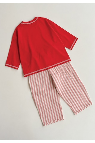 Cigit Oversize Pantolon Takım 2-10 Yaş Kırmızı