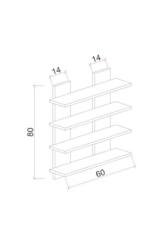 Mbesmobilya Mbes Mobilya Dekoratif H Model Raf Beyaz