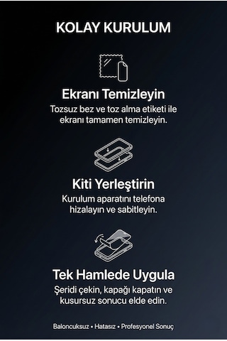 Ultra Clear iPhone 17 Pro - Pro Max Uyumlu Ekran Koruyucu Otomatik Kurulum Kiti 45kg Dayanıklı Hd Şeffaf Temperli Cam - iPhone 17 Pro Max