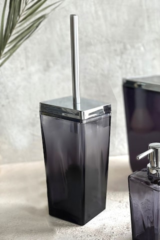 Primanova Biga Şeffaf Siyah Banyo Aksesuarı Klozet Fırçası