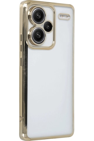 Xiaomi Redmi Note 13 Pro Plus Kılıf Kamera Korumalı Lensli Silikon - Gold