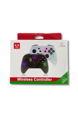 Yues Switch Pro Controller Oyun Kolu Joystick Işıklı Siyah