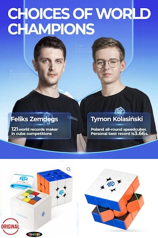 Gan Cube 3356 R S Stickerless 3x3 Zeka Küpü Profesyonel Speed Cube