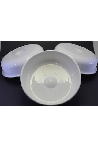 3 Adet Beyaz Renk Plastik Hamam Banyo Curun Sauna Termal Kaplıca Tası Maşrapa 20 Cm Çap 5 Cm Yükseklik Beyaz