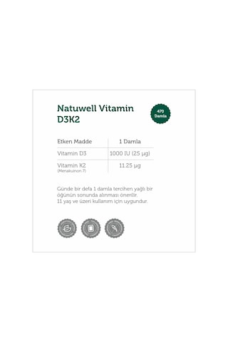 Vitamin D3k2 Damla 20 Ml Ve Immun + Aronia 60 Tablet