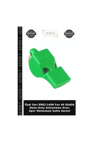 Özel Seri 9902-1400 Fox 40 Düdük Neon-grey Antrenman Aracı Spor Malzemesi Sahis Gereci