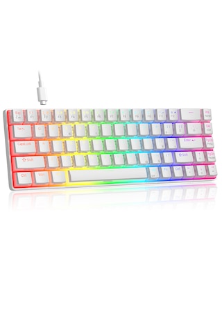 Magegee Mk-box Pudding 68 Tuş Rgb Red Switch Kablolu Beyaz Gaming Klavye