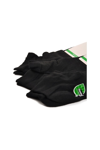 Siyah Unisex Çorap 24k004 3'lü Patik Çorap Siyah