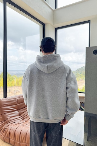 Flaw Yale Baskılı Hoodie Gri Gri