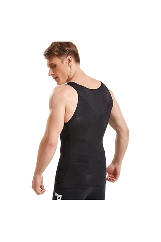 Göbek Sıkılaştırıcı Erkek Siyah Korse Atlet Siyah