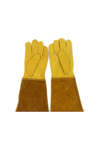 1 Pair Jj-gd305 Genuine Leather Stab-resistant Cut-proof Garden Gloves, Size: M, Size:m