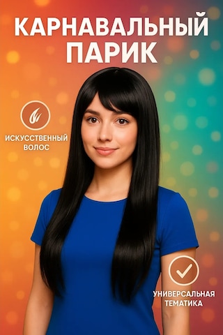 Strana Karnavalia Kadınlar İçin Karnaval Peruk Siyah Saç 143258314 Siyah