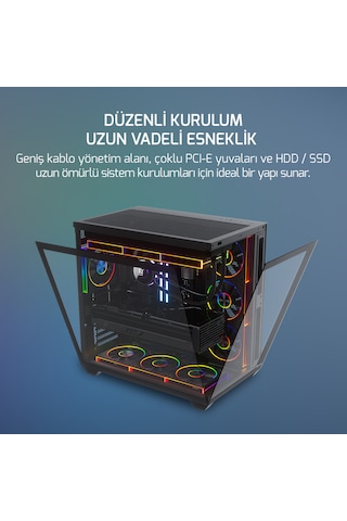 Gamepower Warcry Ravora 7xargb Fan 750w 80+ Bronze Micro-atx Gaming Oyuncu Kasa