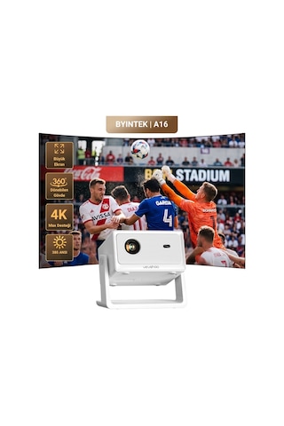 Byıntek Vevshao A16 Full Hd 1080p Projeksiyon Ev Sinema Sistemi Android 12.0 Wi-fi