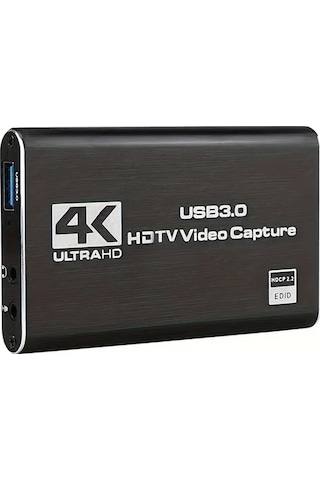 Honeybeeshop Siyah 4k Usb 3 0 Hd Video Capture Kartı Canlı Oyun Kartı Yakalama Obs Uyumlu 1080p 60fps Hd Video Kaydedici