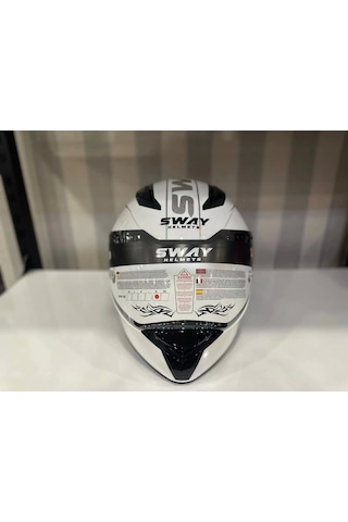 Sway Sw 850 Full Face Motosiklet Kaskı Altın - Beyaz