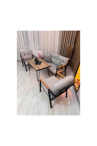 Balkon ,bahçe , Teras , Cafe ,salon , Metal Kanepe , Metal Kanepe Koltuk ,oturma Takımı 2-1-1 Masalı Takım