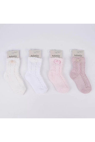 Maskot Aks File Kız Bebek Soket Çorap K43017 Asorti Çok Renkli