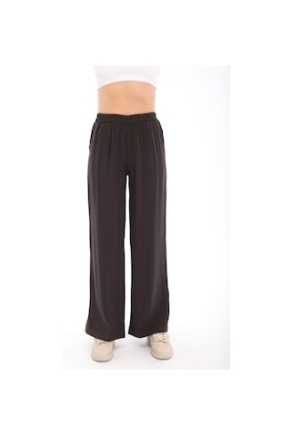 Blayn Jeans Blayn Kadın Kahverengi Tensel Kumaş Yüksek Bel Bol Paça Pantolon