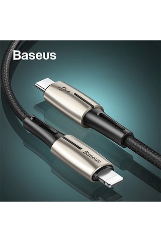 Baseus Waterdrop Type-C To Apple iPhone Uyumlu Pd18W Hızlı Şarj Kablosu 1.3M (119548806)-Siyah,Gri