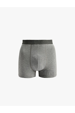 Koton Normal Bel Rahat Kalıp Modal Kumaş Basic Boxer Koyu Gri Melanj 7wlm90010mk