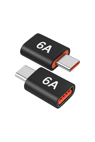 Schitec 6a Usba To Type-c Dönüştürücü Adaptör Hızlı Şarj & Veri Aktarım Adaptörü J624 Siyah