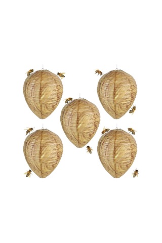 Xiyyadms 5 Adet Aslına Benzeyen Sarkaç Fake Arı Yuva, Dış Mekan Bahçe İçin Arı Engelleme Cihazı, Doğal Barrier İle Güvenli Faaliyetler