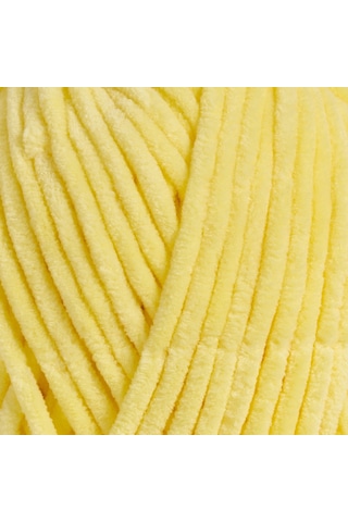 Kadife Örgü İpi 50gr %100 Polyester Yumuşak Pofuduk Açık Sarı