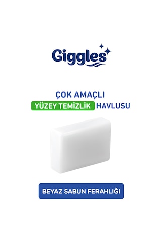 Giggles Xxl İz Bırakmayan Yüzey Temizlik Havlusu - Beyaz Sabun-çiçek Bahçesi-okyanus Esintisi 1200 Havlu Beyaz