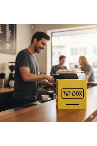 Kilitli Pleksi Masa Üstü Tip Box Bahşiş Kutusu Sarı 14x14xh13 Cm 1